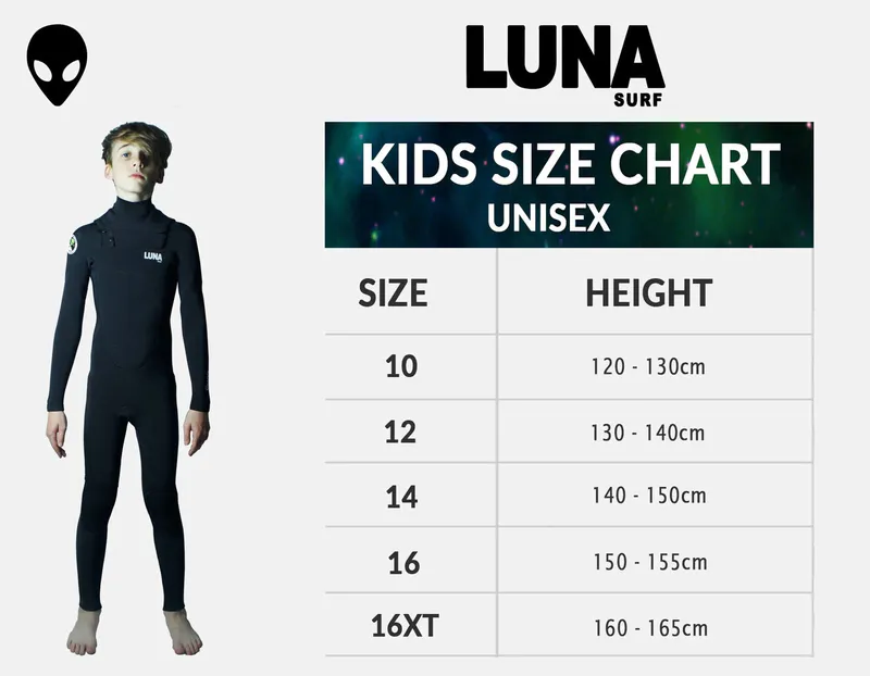 Lunasurf Childrens 6mm Hooded Yamamoto Wetsuit