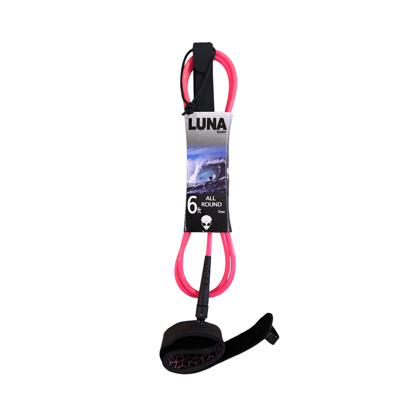 Lunasurf 6ft 6mm Allround leash Pink