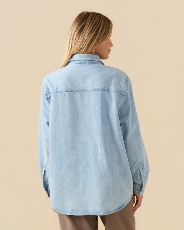 OK The Canyon Shacket - Women - worn Indigo