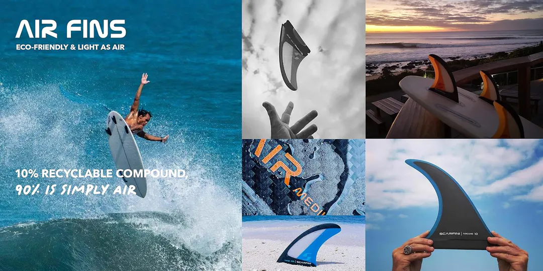 Scarfini finner til surfebrett, både futures og fcs. Samme som Kelly Slater bruker