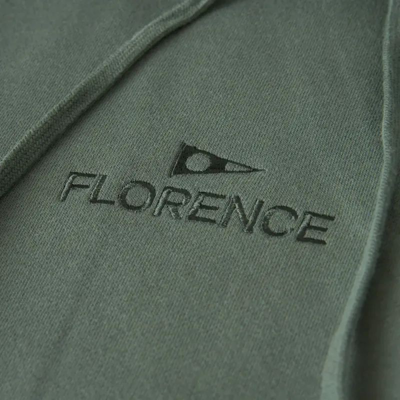 Florence Embroidered Hoodie Dark Sage